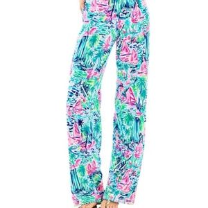 Lilly Pulitzer Lorena Breezy Palazzo Sailboat Print Size S